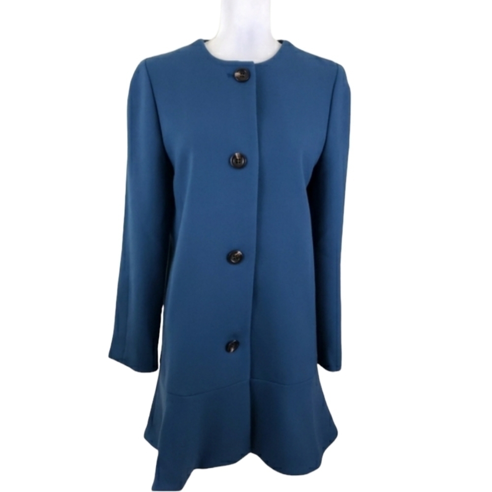 Ann Taylor~Size S~Teal Trench Coat Jacket Lined NWT.